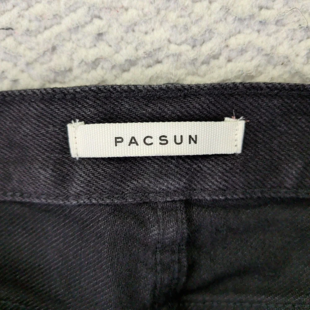 PacSun Womens Low Rise Short Black Denim Cut Off Frayed Hem Size 26 829SP236551 - Picture 9 of 9